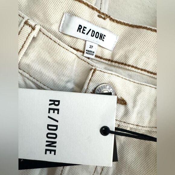 NWT RE/DONE 90s Low Slung Jean In Rinsed Birch/Beige - Picture 8 of 9